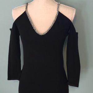 Cold shoulder sweater